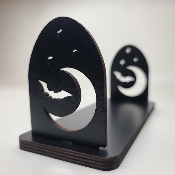 Display Stand Moon and Bat Shelf Book Stand Crystal Display Shelf 8×3 inches - Picture 7 of 15
